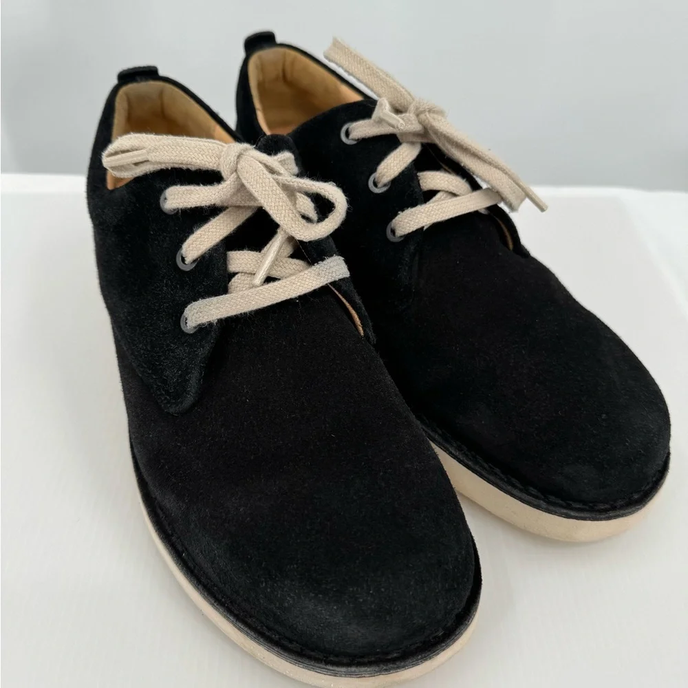 Samuel Hubbard Men's 9 Casual Walking Shoe‎ Black Nubuck 0117 EUC